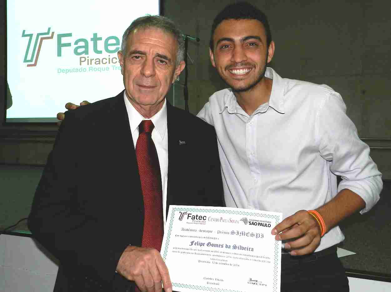 Aluno destaque da Fatec recebe Prêmio Simespi- Biocombustíveis