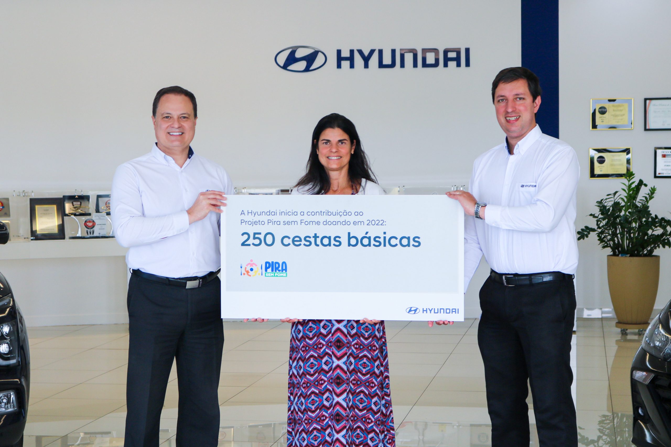 Hyundai doa 250 cestas básicas ao projeto Pira sem Fome